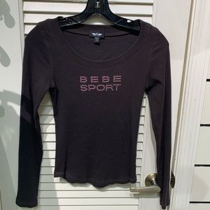 💜💜 BEBE SPORT RHINESTONE TOP 💜💜